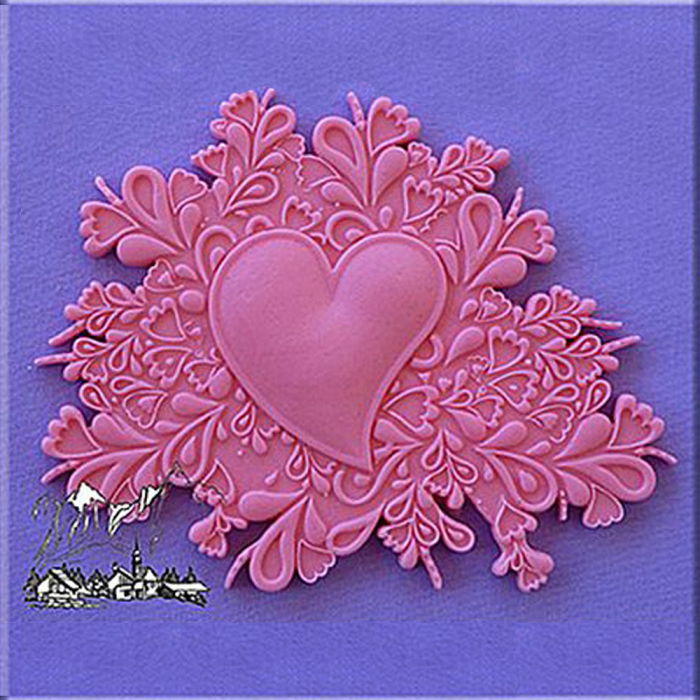 Mulaj Silicon Decor cu Inimioara 13.5 x 11.6 cm [1]