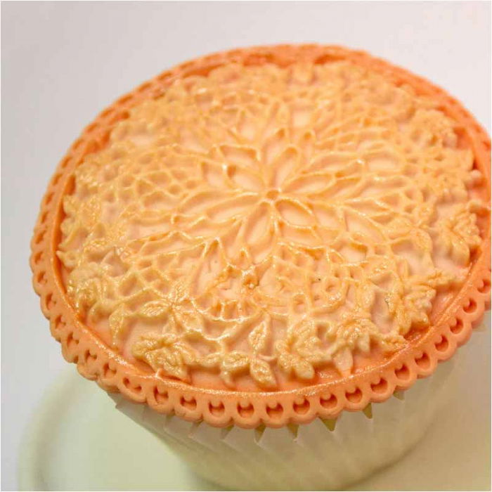 Mulaj Silicon Decor Rotund / Top Cupcake cu Dantela Vintage Ø 7 cm [3]
