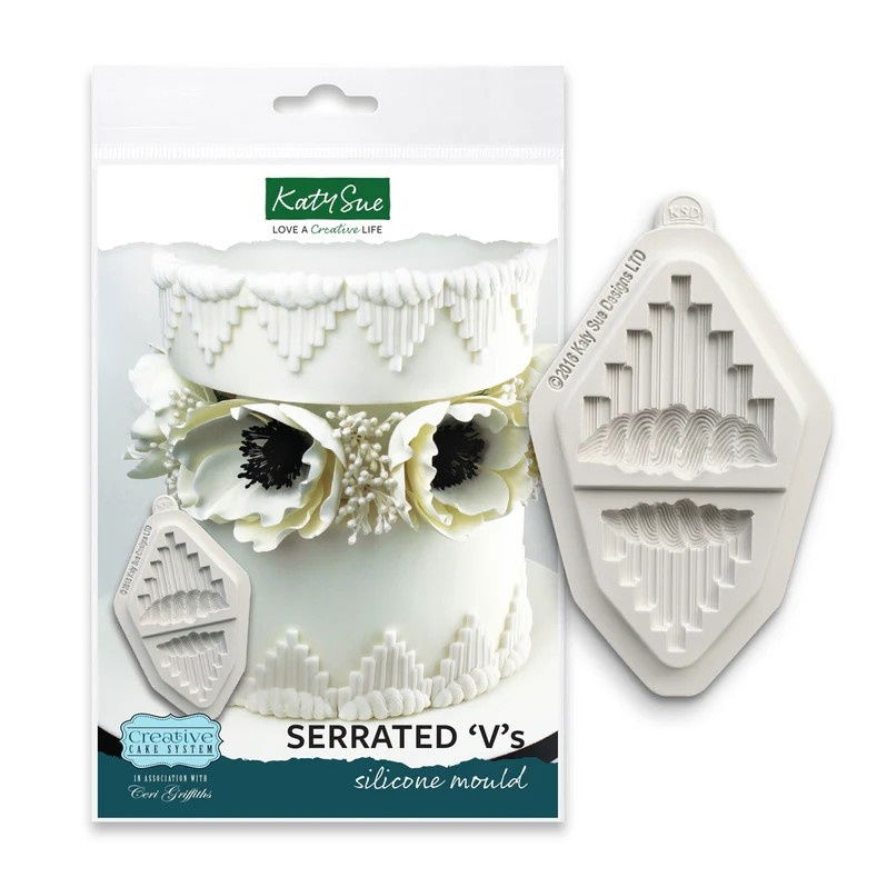 Mulaj Silicon Decor V Striat, 2 Subiecte Ø 4 si 5.2 cm [1]