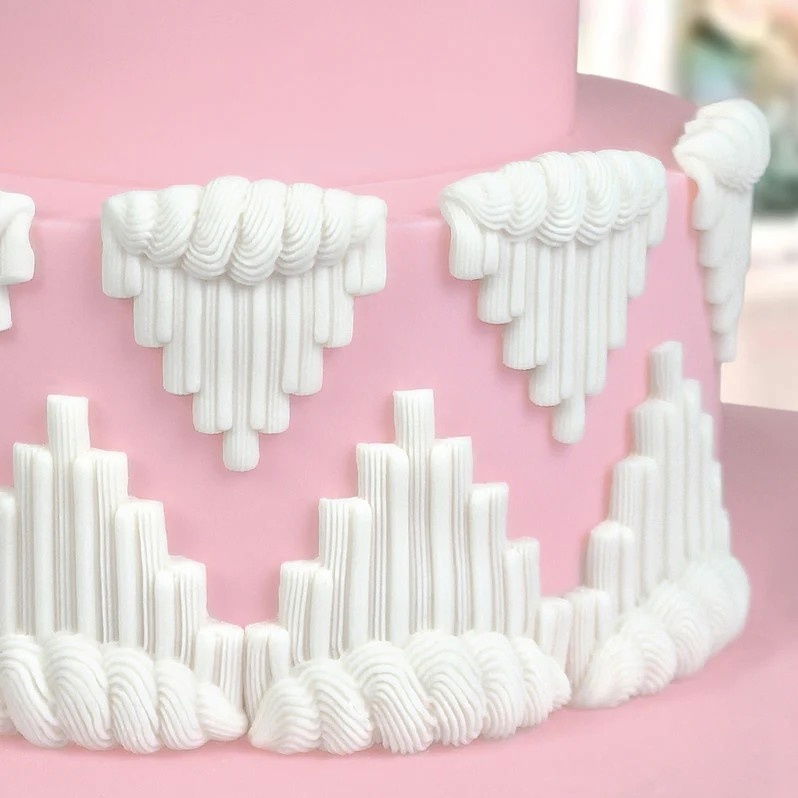 Mulaj Silicon Decor V Striat, 2 Subiecte Ø 4 si 5.2 cm [3]