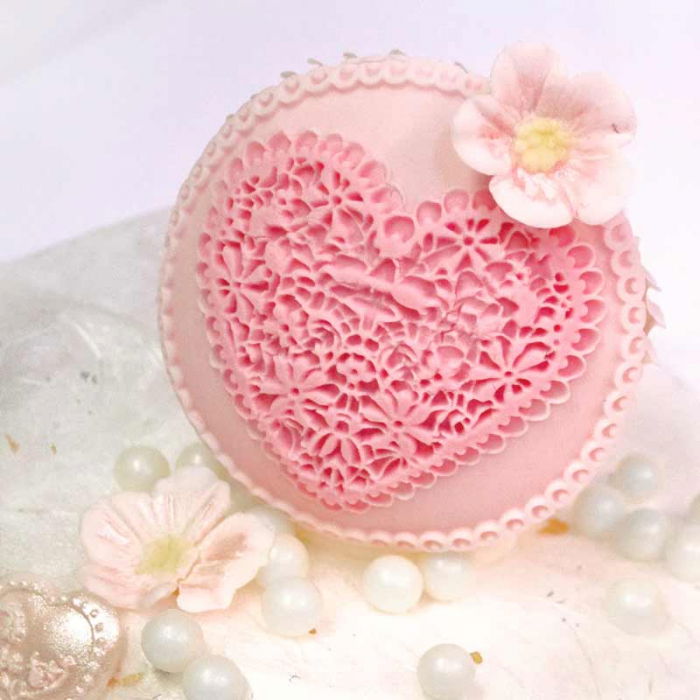 Mulaj Silicon Inima Dantela Ø 7 x 0.5 cm [3]