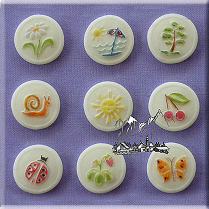 Mulaj Silicon Medalioane Vara Ø 2.2 cm, 9 Subiecte [1]