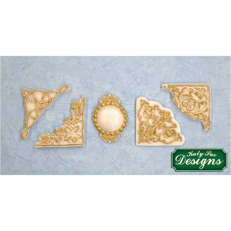 Mulaj Silicon Medalion si Decor Colt, 5 Subiecte 3.5 x 3.5 cm [2]