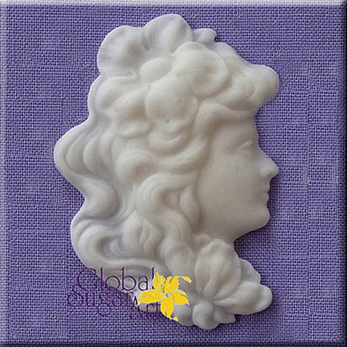 Mulaj Silicon Profil Feminin cu Floare, 5.1 x 3.5 cm [1]