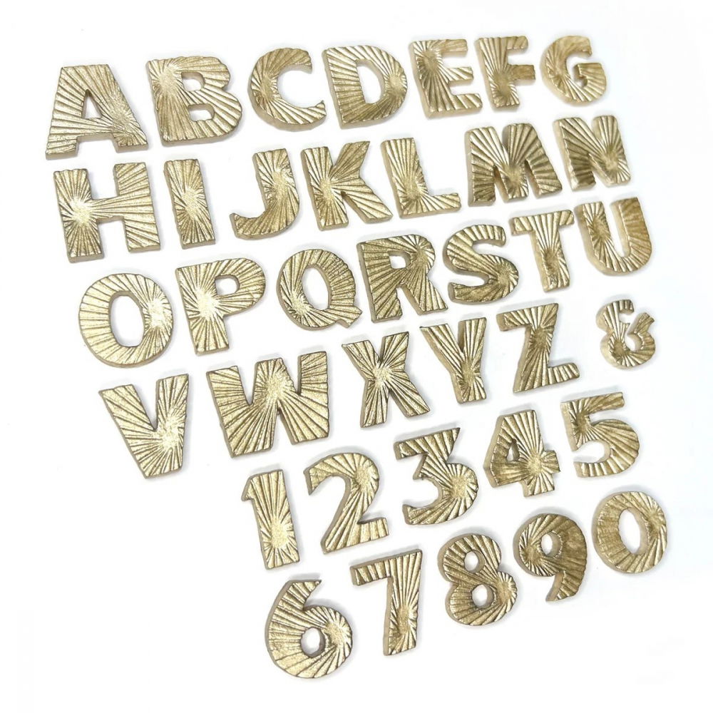 Mulaje Silicon Alfabet + Cifre cu Stralucire H 2.3 cm, Set 2 Buc [3]