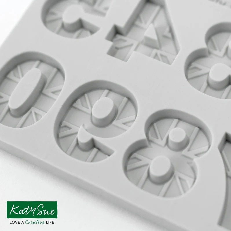 Mulaje Silicon Alfabet + Cifre Stil Pavilion Regatul Unit H 2 cm, Set 2 Buc [2]