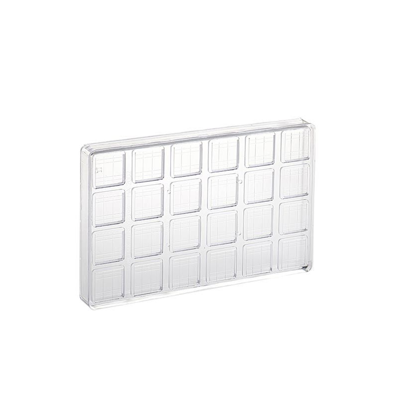 Napolitain Ciocolata 3.2 x 3.2 x H 0.4 cm - Matrita Policarbonat Lines, 24 cavitati, 5 gr [2]