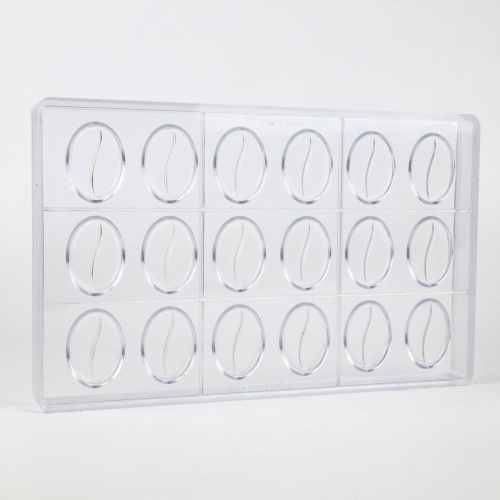 Napolitain Ciocolata 4 x 2.8 x H 0.4 cm - Matrita Policarbonat Cafea, 18 cavitati, 4 gr [2]