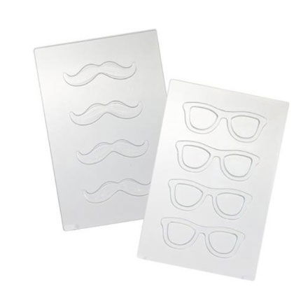Ochelari si Mustata 3D - Kit Matrite Plastic 8 Subiecte Ciocolata [3]