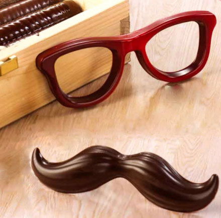 Ochelari si Mustata 3D - Kit Matrite Plastic 8 Subiecte Ciocolata [2]