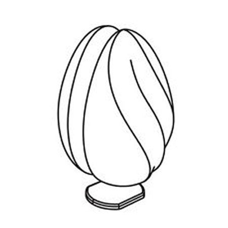 Oua 3D Ø 11,5 x H18.5 cm - Set 2 Matrite Plastic Ciocolata [2]