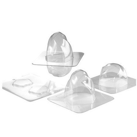 Oua 3D Ø 11,5 x H 18.5 cm - Set 2 Matrite Plastic Ciocolata [3]