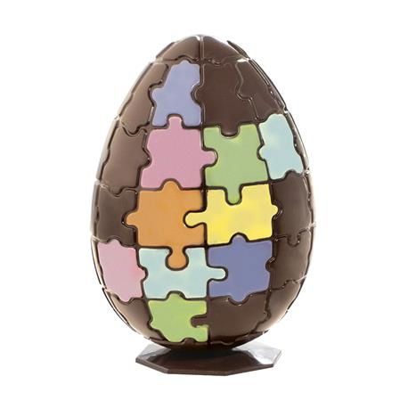 Oua Ø 10 x H 15 cm Puzzle - Matrita Policarbonat Ciocolata, 2 cavitati [1]