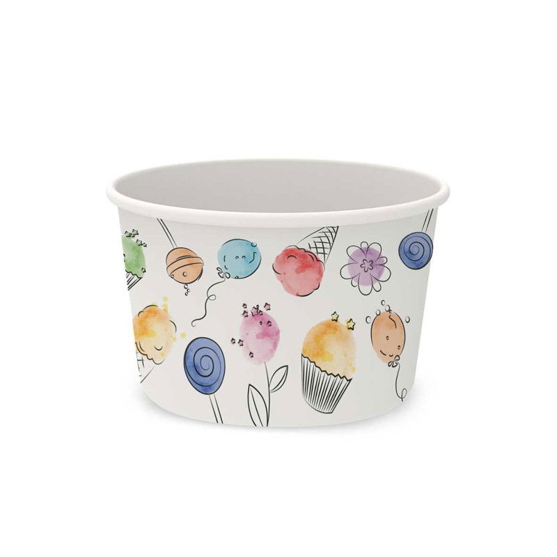 Pahar Carton Inghetata Balloons, Ø 11.6 x H 7 cm, 530 ml, Set 40 buc [1]