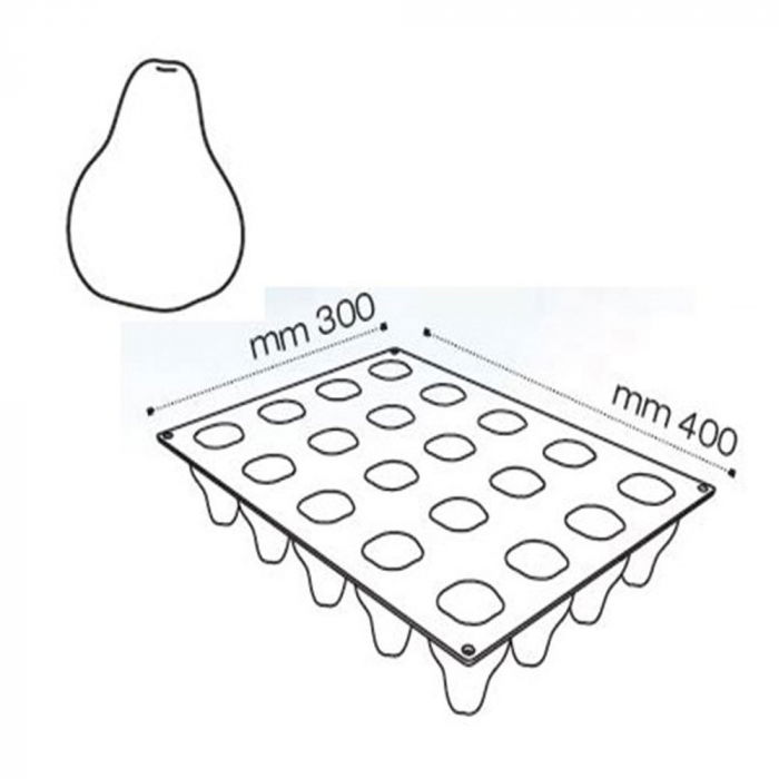 Para/Avocado 3D, Ø5.3xH7 cm - Forma Silicon Monoportii Forcone, 20 cavitati [3]