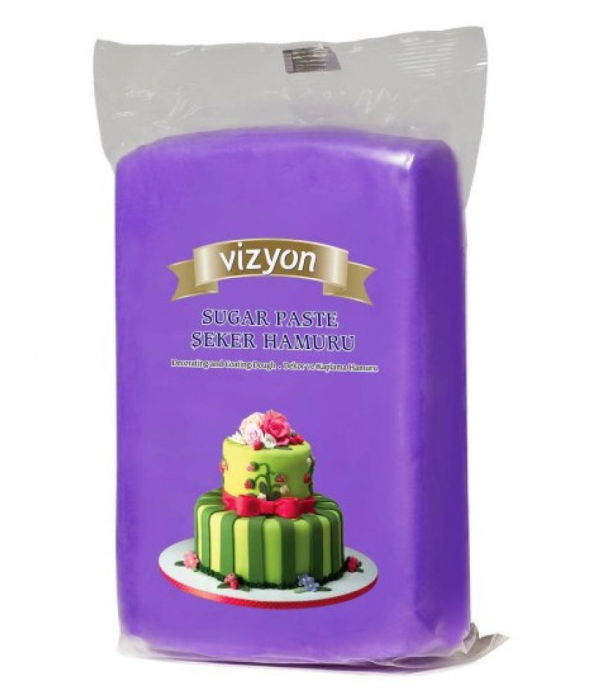 Pasta de Zahar Mov, Acoperire si Decoruri, 1 kg, Vizyon [1]