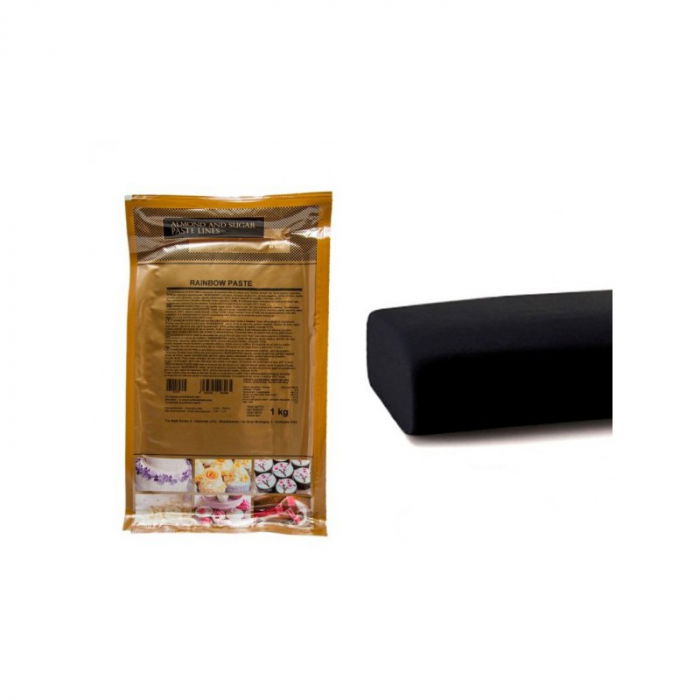 Pasta de Zahar Negru, Acoperire si Decoruri, 1 kg, Rainbow IRCA [1]