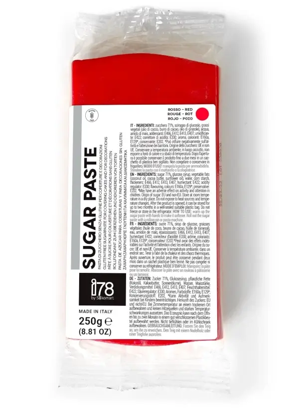 Pasta de Zahar Rosie fara Gluten pentru Acoperire si Decoruri, 250 g, Silikomart [2]