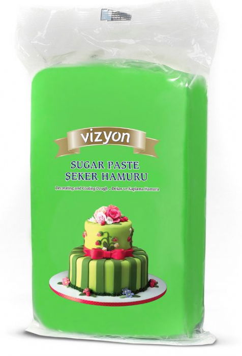 Pasta de Zahar Verde, Acoperire si Decoruri, 1 kg, Vizyon [1]