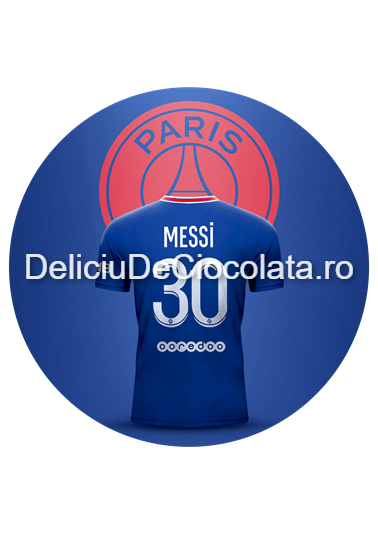 Pasta Zahar imprimata Fotbal Messi Model 2, Ø 20 cm [1]