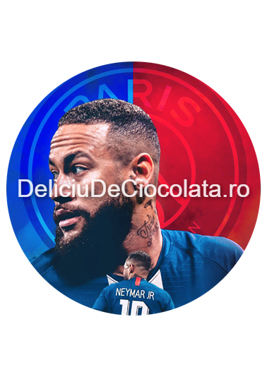 Pasta Zahar imprimata Fotbal Neymar Model 2, Ø 20 cm [1]