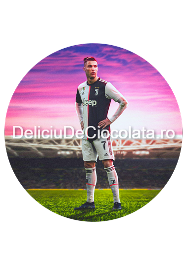 Pasta Zahar imprimata Fotbal Ronaldo Model 3, Ø 20 cm [1]
