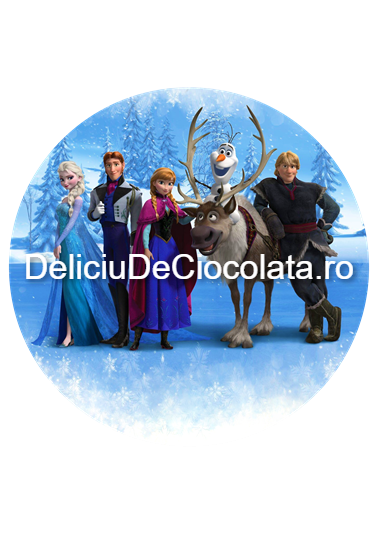 Pasta Zahar imprimata Frozen Model 4, Ø 20 cm [1]