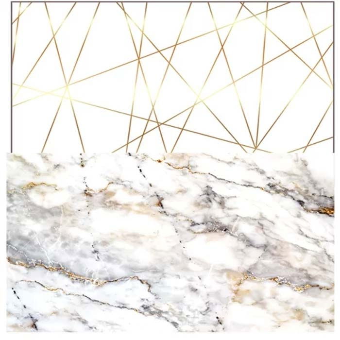 Pasta Zahar imprimata, Nunta Model ArtDeco Maromorat, 60x41 cm, Set 4 Buc [1]