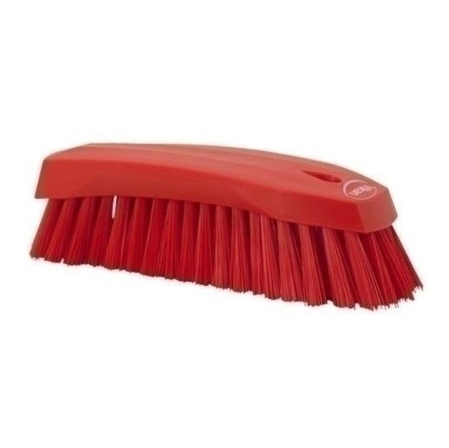 Perie de Mana L cu Fire Sintetice Rigiditate Mare, Rosu, 20 x 7 cm [3]