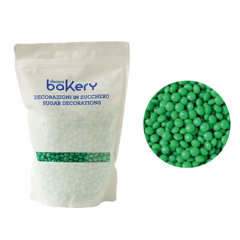 Perle Aplatizate Ciocolata Verde Frunza Ø 10 mm, 1 kg [1]