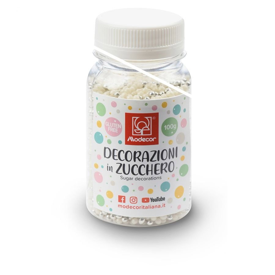 Perle Zahar Alb si Argintiu 100 g [1]