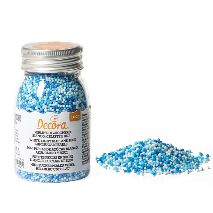 Perle Zahar Colormix Ø 1.5mm - Alb, Bleu si Albastru, 100 gr [1]