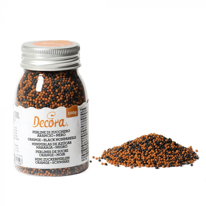 Perle Zahar Colormix Ø 1.5mm - Portocaliu si Negru, 100 gr [1]