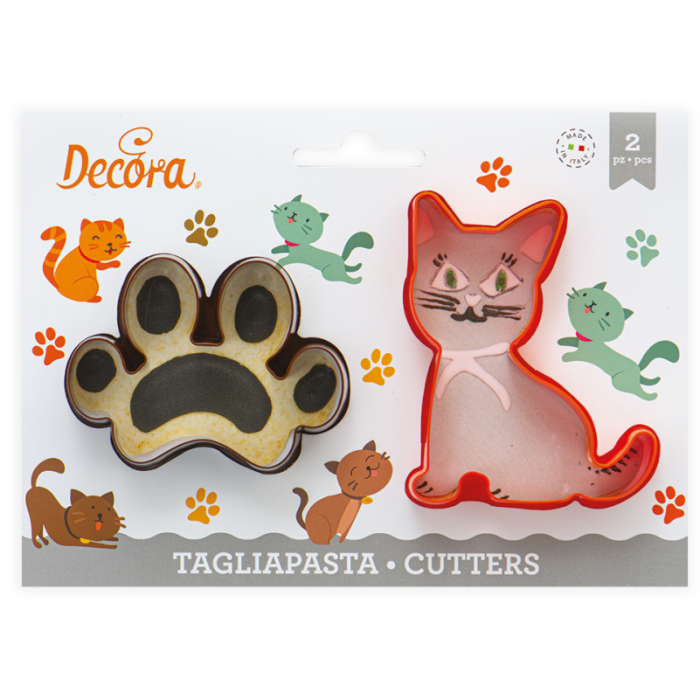 Pisica - Decupatoare Plastic Ø 6.5 si 8 x H 2.2 cm, Set 2 Buc [2]