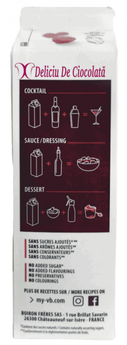 Piure Pasteurizat de Zmeura 100%, 1L, Boiron [2]