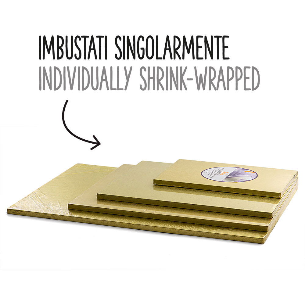 Platou Tort Dreptunghiular Auriu, 40 x 30 x H 1.2 cm [3]