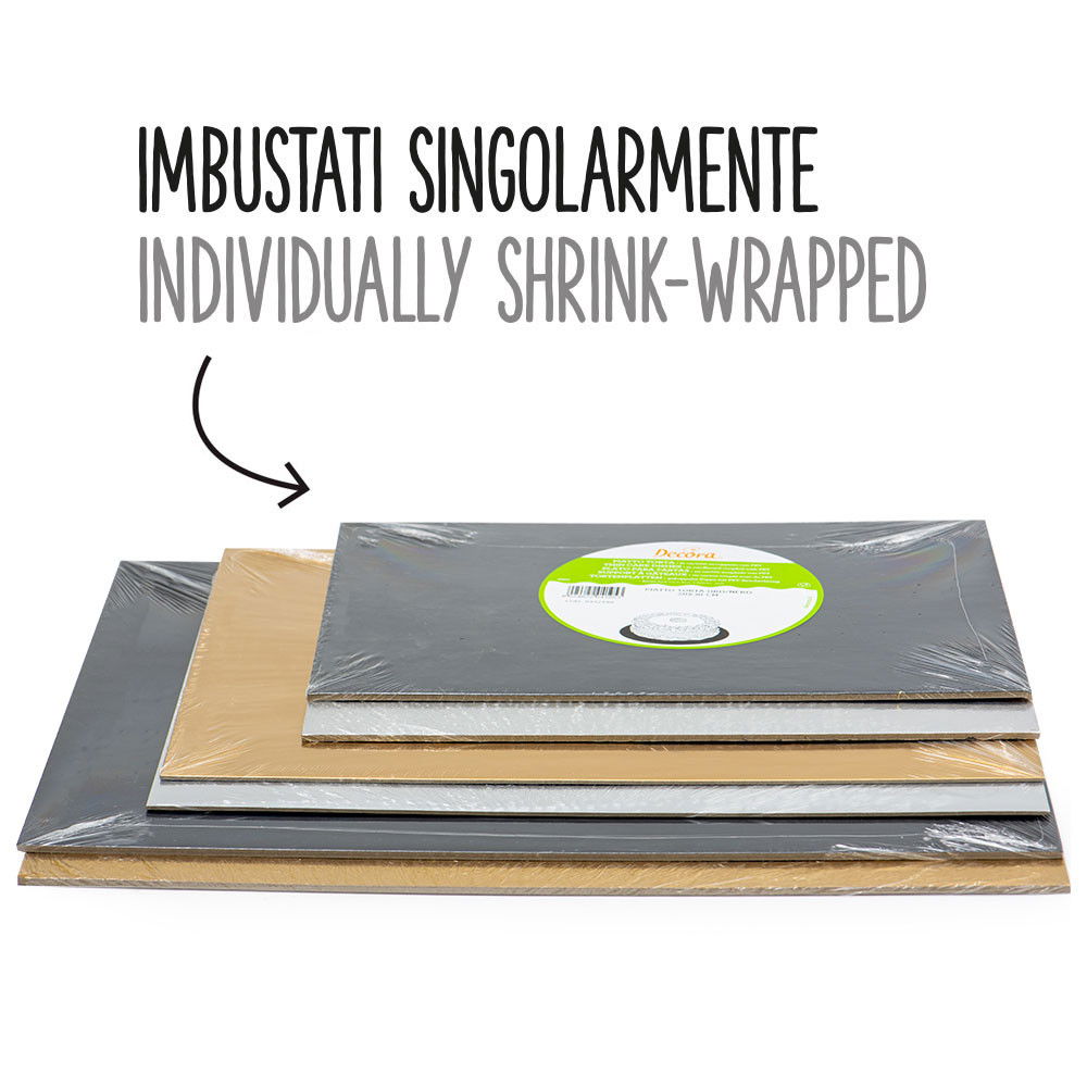 Platou Tort Patrat 2 Fete, Negru/Auriu, 36x36xH0.3 cm [2]