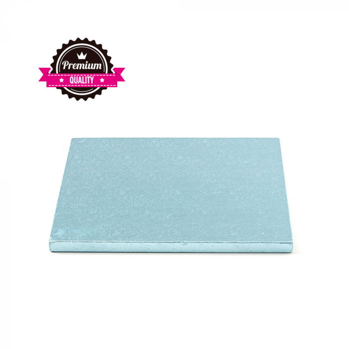 Platou Tort Patrat Bleu, 25 x 25 x H 1.2 cm [1]