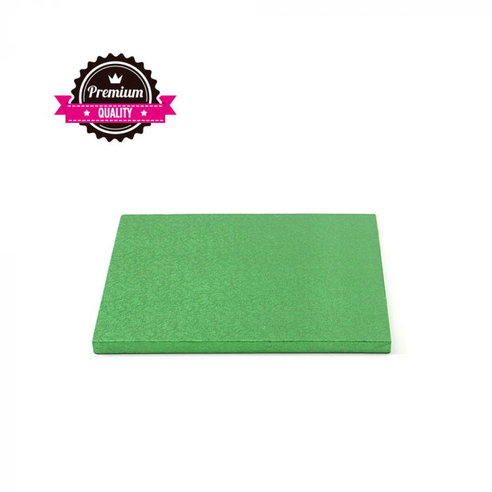 Platou Tort Patrat Verde, 15 x 15 x H 1.2 cm [1]