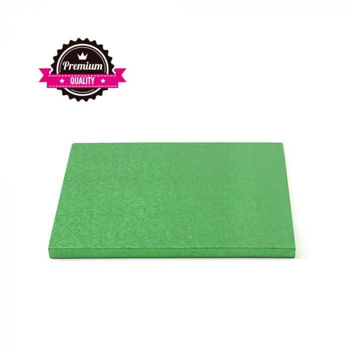 Platou Tort Patrat Verde, 25 x 25 x H 1.2 cm [1]