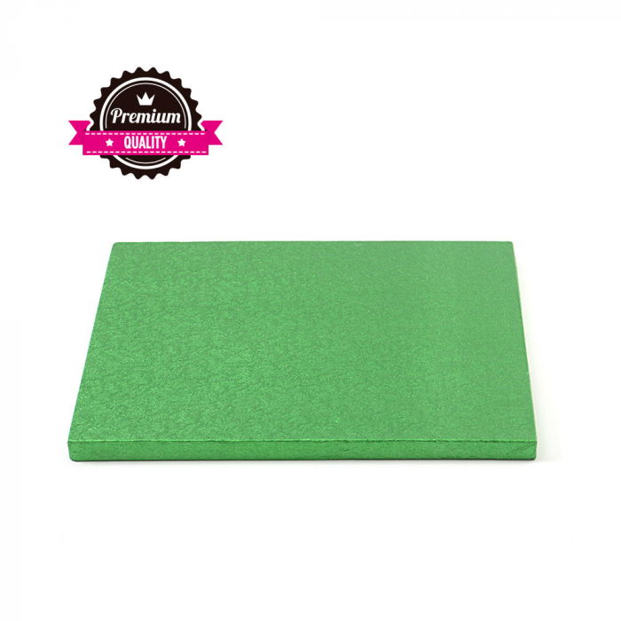 Platou Tort Patrat Verde, 30 x 30 x H 1.2 cm [1]