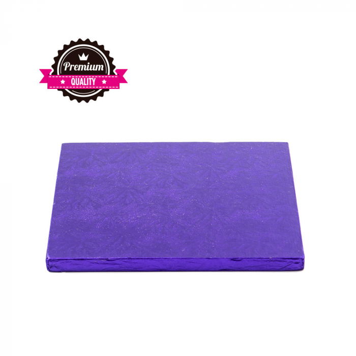 Platou Tort Patrat Violet, 25 x 25 x H 1.2 cm [1]