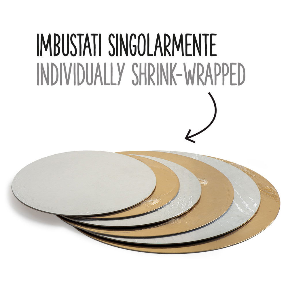 Platou Tort Rotund 2 Fete, Auriu/Argintiu, Ø 34 x H 0.15 cm [2]