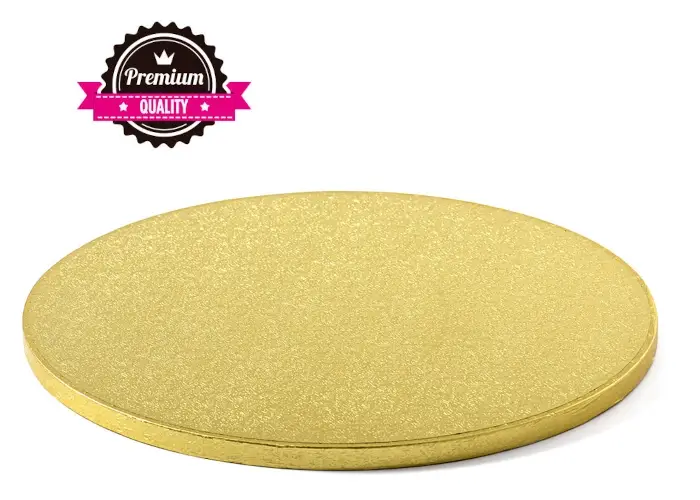 Platou Tort Rotund Auriu, Drum Cake, Ø 26 x H 1.2 cm [2]