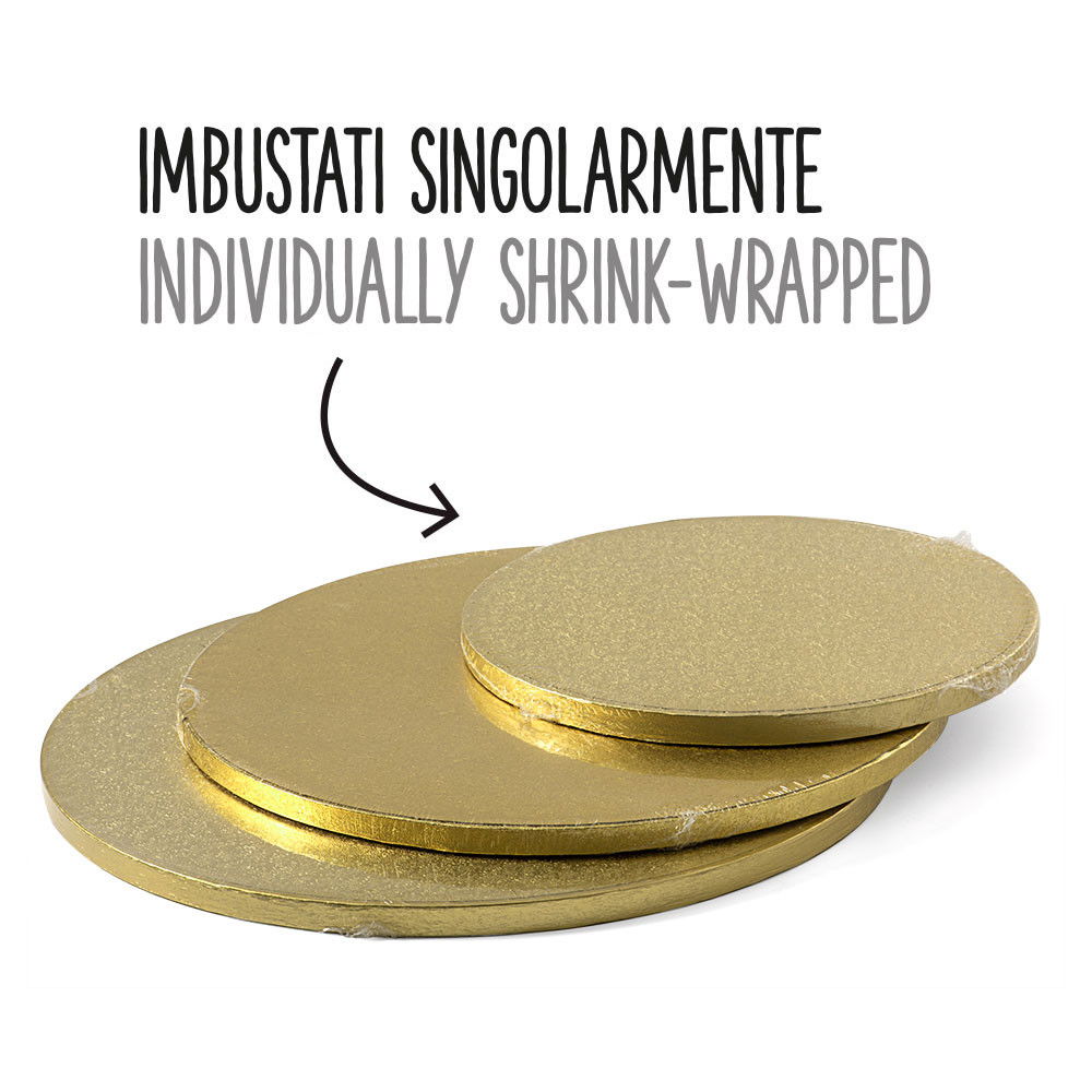 Platou Tort Rotund Auriu Satinat, Ø 40 x H 1.2 cm [3]