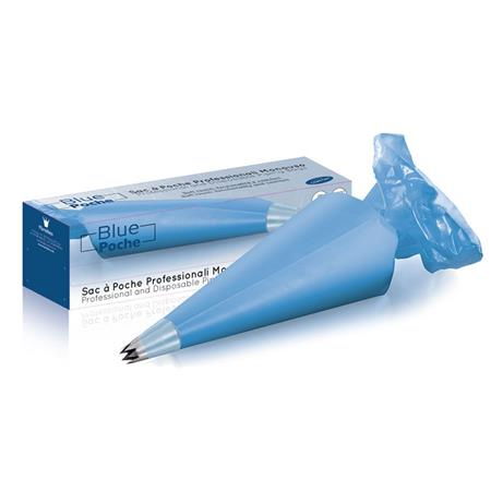 Posuri Unica Folosinta Albastru H 30 cm, 80 Microni, gip Effect, Set 100 Buc [1]