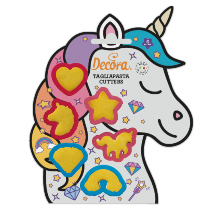 Povesti cu Unicorn - Decupatoare Plastic Ø 4 x H 2.2 cm, Set 6 Buc [2]