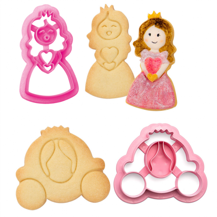 Printesa si Caleasca - Decupatoare Plastic Ø 8 si 9 cm, Set 2 Buc [1]