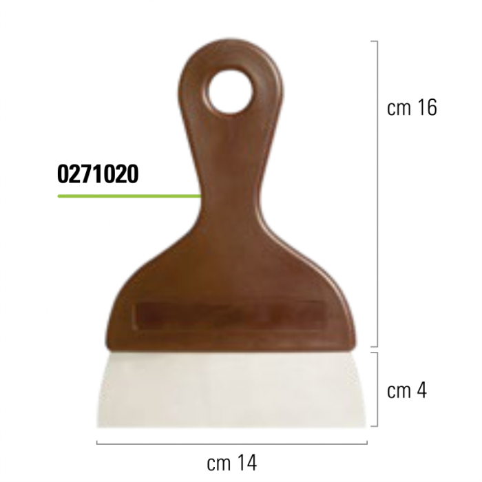 Rascheta Inox cu Maner Plastic, Lama 14 x 4 cm, H 20 cm [2]