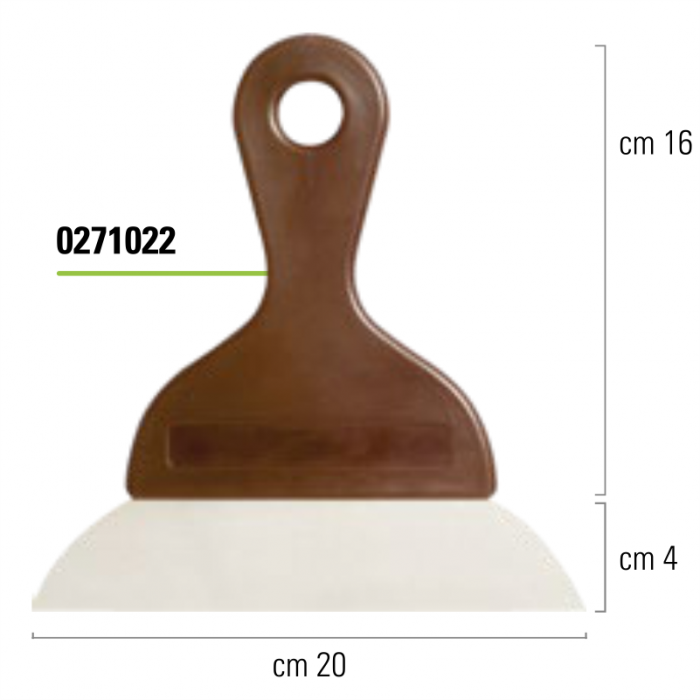 Rascheta Inox cu Maner Plastic, Lama 20 x 4 cm, H 20 cm [2]